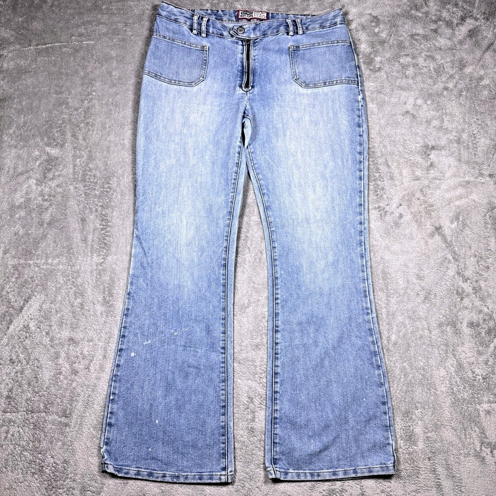 Old Navy Y2K Mid Rise Flare Jeans Women's 12 Light Wash Bootcut Denim Vintage